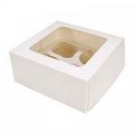 Cupcake doosje 4 incl. tray met venster